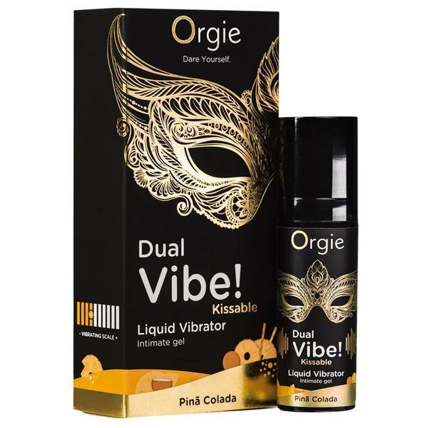 Жидкий вибратор Orgie DUAL VIBE! Пина колада, 15 мл 36990 фото