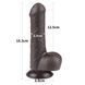 Фаллоимитатор с присоской Lovetoy Sliding Skin Dual Layer, 18,3 см (черный) 49390 фото 3