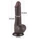 Фалоімітатор Lovetoy Sliding-Skin Dual Layer Dong 7.5'', 19.5 см (чорний) 129210 фото 6