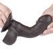 Фаллоимитатор с присоской Lovetoy Sliding Skin Dual Layer, 18,3 см (черный) 49390 фото 5