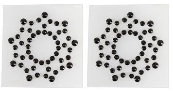 Украшение для сосков Cottelli Collection Nipple Stickers Star, 2 шт (черный) 41129 фото