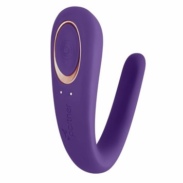 Вибратор для пар Satisfyer Double Classic, 17 см (фиолетовый) 19705 фото