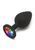 Анальная пробка с кристаллом ToyJoy Rainbow Booty Jewel Medium, 8 см (черный) 76366 фото