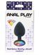 Анальная пробка с кристаллом ToyJoy Rainbow Booty Jewel Medium, 8 см (черный) 76366 фото 5