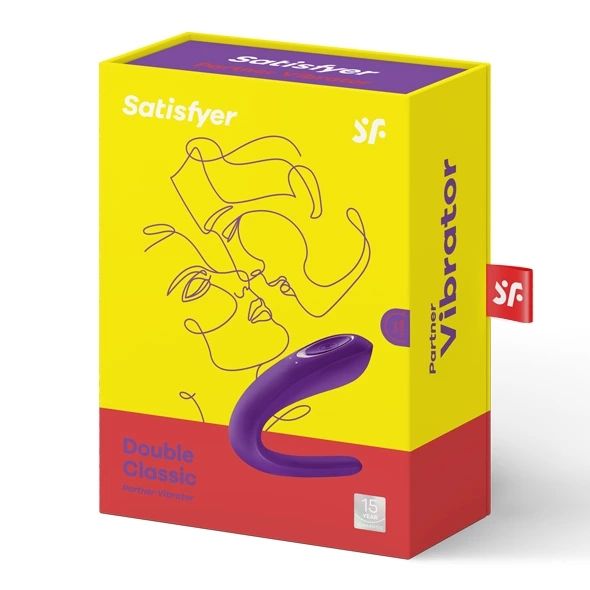 Вибратор для пар Satisfyer Double Classic, 17 см (фиолетовый) 19705 фото