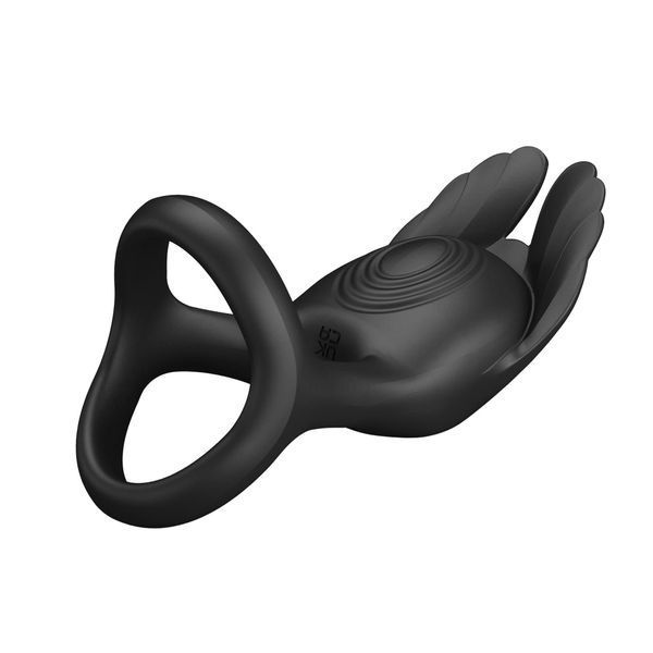 Віброкільце Pretty Love Silas Vibrant Penis Ring, 9,5 см (чорний) 54078 фото