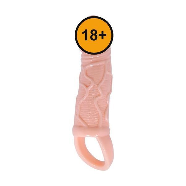 Насадка на пенис Baile Men Extension, 17.5 см (телесный) 90486 фото