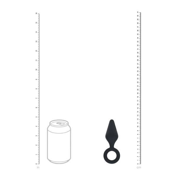 Анальна пробка Levelz Anal Plug with Loop S, 10 см (чорний) 217864 фото