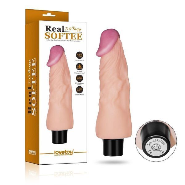 Вибратор реалистичный LoveToy Reel Softee, 18 см (телесный) 14151_EU фото