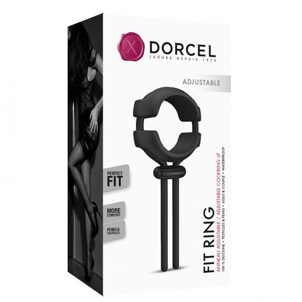 Регульоване ерекційне кільце Dorcel Fit Ring, 13 см (чорний) 25746 фото