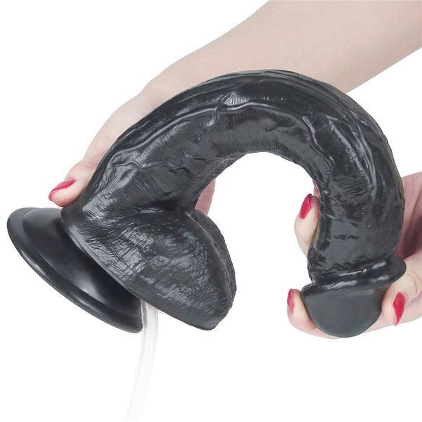 Фалоімітатор LoveToy Squirting 11'', 28 см (чорний) 28864 фото