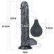 Фалоімітатор LoveToy Squirting 11'', 28 см (чорний) 28864 фото 2