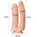 Фаллоимитатор для двойного проникновения LoveToy King-sized, 33 см (телесный) 28616 фото 2