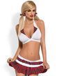 Костюм школьницы Obsessive Schooly, L/XL (белый) 5639_EU фото