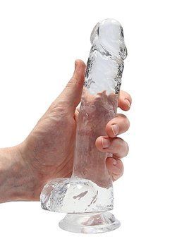 Фаллоимитатор RealRock Crystal Clear 8&rdquo;, 21 см (прозрачный) 80360 фото