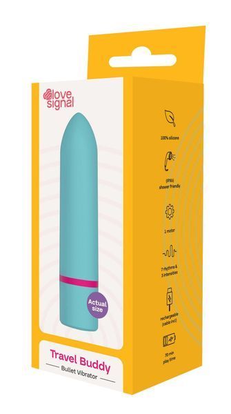 Міні-вібратор Dream Toys Travel Buddy, 10 см (бірюзовий) 227944 фото