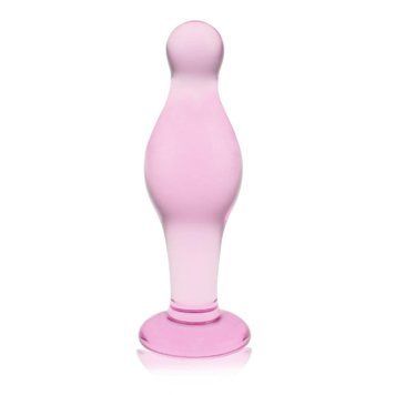 Анальная пробка LoveToy Glass Romance,11.3 см (розовый) 28828 фото