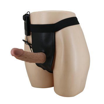 Страпон Pretty Love Harness Briefs Draven 6,8'', 17.5 см (тілесний) 113136 фото