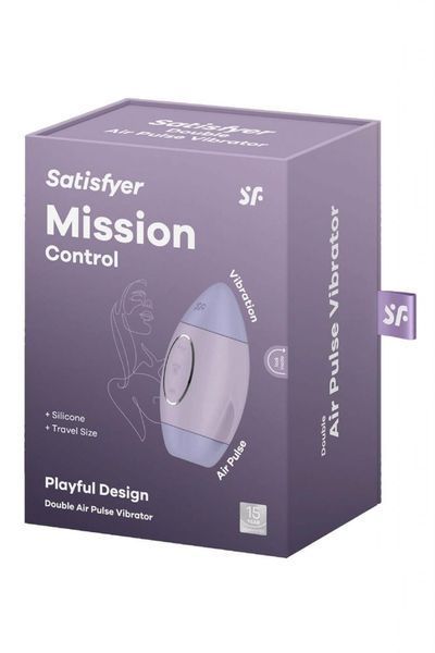 Вакуумный стимулятор клитора с вибрацией Satisfyer Mission Control (фиолетовый) 45022 фото