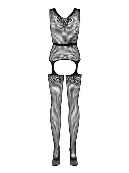 Гарний комбінезон із сітки Obsessive F217, XL/XXL (чорний) 12660 фото