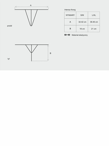 Сексуальные стринги Obsessive Intensa, L/XL (черный) 6024 фото
