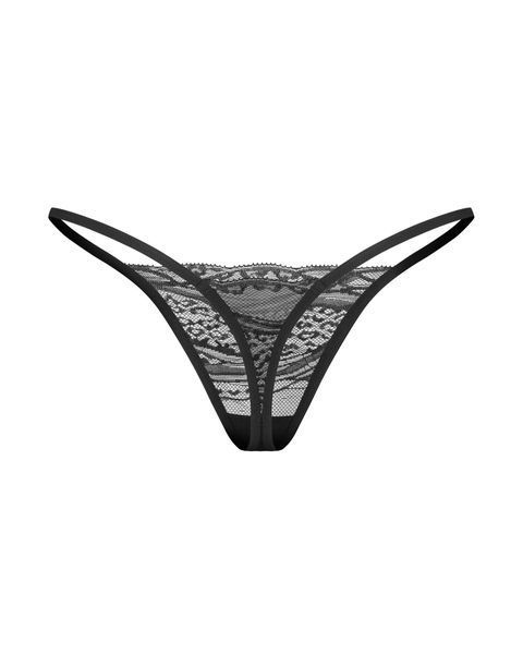 Комплект стрінгів Obsessive Clara S/M, 2 шт (чорний) 195746 фото