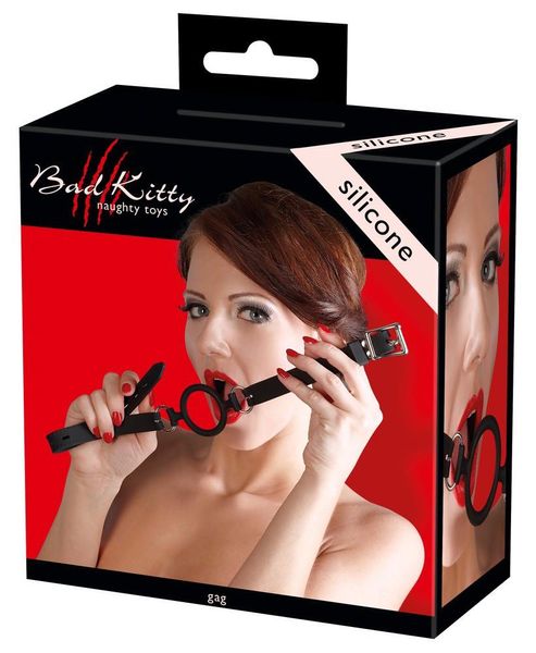 Кляп Bad Kitty Gag Silicone (черный) 6779 фото