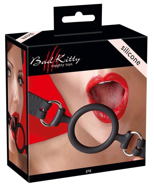 Кляп Bad Kitty Gag Silicone (черный) 6779 фото