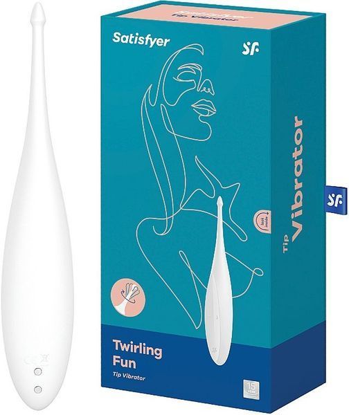 Вибратор для клитора Satisfyer Twirling Fun, 17.5 см (белый) 23152 фото