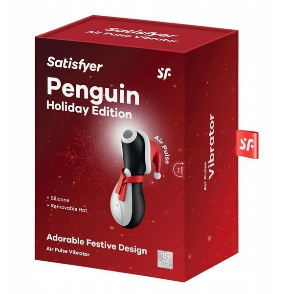 Вакуумный стимулятор клитора Satisfyer Penguin Holiday Edition (черный) 36446 фото