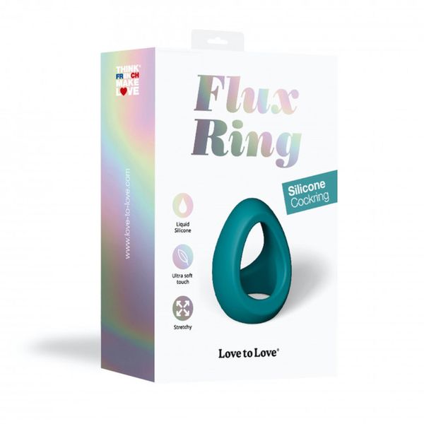 Эрекционное кольцо Love To Love Flux Ring Black Teal Me, 3 см (бирюзовый) 13715 фото