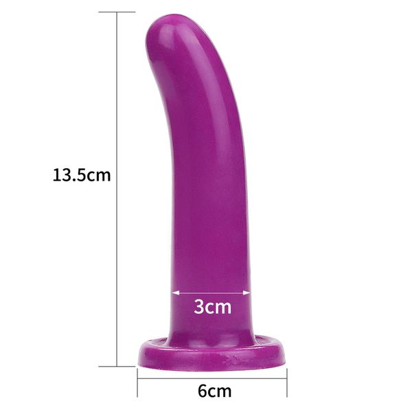 Фалоімітатор LoveToy Silicone Holy Dong, 14,5 см (фіолетовий) 14609 фото