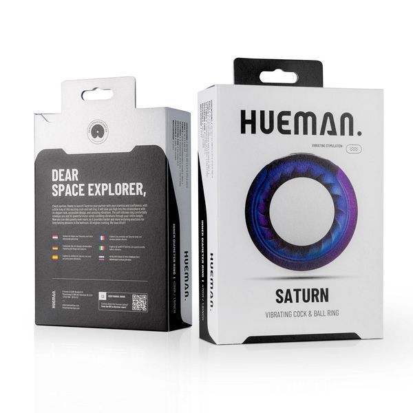 Эрекционное кольцо Hueman Saturn Vibrating Cock And Ball Ring, 8,5 см (фиолетовый) 86792 фото