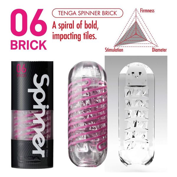 Мастурбатор Tenga Spinner Brick, 13 см (розовый) 10070 фото