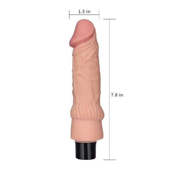 Реалистичный вибратор LoveToy Real Softee, 19,3 см (телесный) 28304 фото