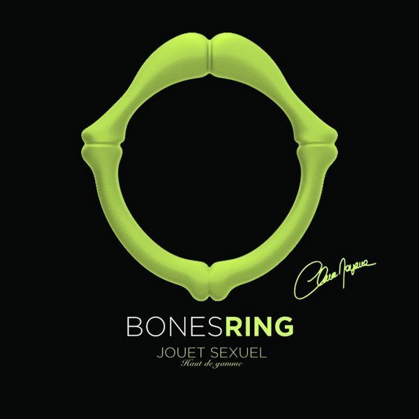 Ерекційне кільце Clara Morgane Bones Ring Phosphorescent, 2.8 см (зелений) 133666 фото