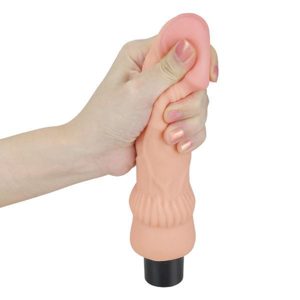 Реалистичный вибратор LoveToy Real Softee, 19,3 см (телесный) 28304 фото