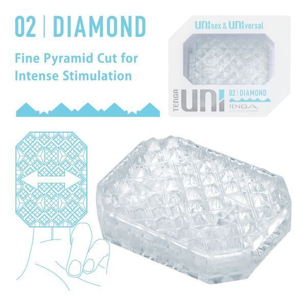 Мастурбатор Tenga Uni 02 Diamond (прозрачный) 121542 фото