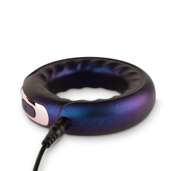 Эрекционное кольцо Hueman Saturn Vibrating Cock And Ball Ring, 8,5 см (фиолетовый) 86792 фото