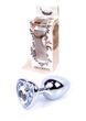 Металлическая анальная пробка с кристаллом Boss Jewellery, 7 см (прозрачный)