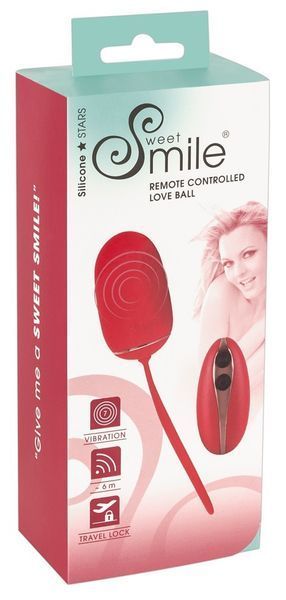 Виброяйцо Sweet Smile Remote Controlled Love Ball, 15,3 см (красный) 72034 фото
