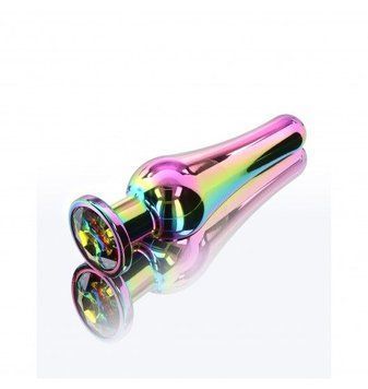 Анальна пробка з кристалом ToyJoy Twilight Bum Bijou Large, 13 см (райдужний) 70030 фото