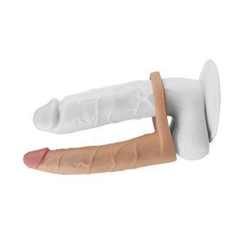 Насадка на пенис для двойного проникновения Lovetoy The Ultra Soft, 17 см (телесный) 22137 фото