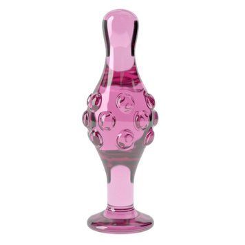 Анальная пробка Lovetoy Glass Romance GS17, 11,3 см (розовый) 28834 фото