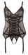 Корсет с подвязками для чулок Cottelli Collection Lingerie, XL (черный) 45944 фото 3