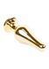 Металлическая анальная пробка с кристаллом Boss Jewellery Gold Butt Plug Light, 9,5 см (голубой) 7995 фото 3
