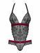 Кружевной боди Obsessive Rossita, S/M (черный) 20948 фото 5