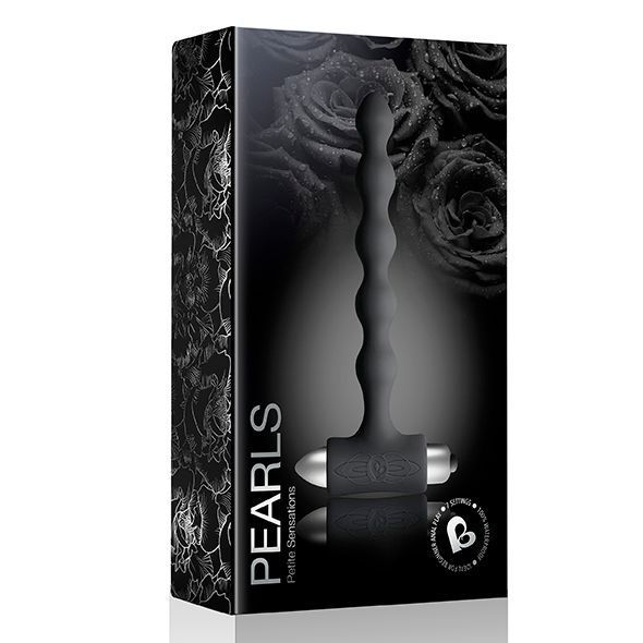 Анальна пробка Rocks-Off Petite Sensations Pearls, 16.5 см (чорний) 69560 фото