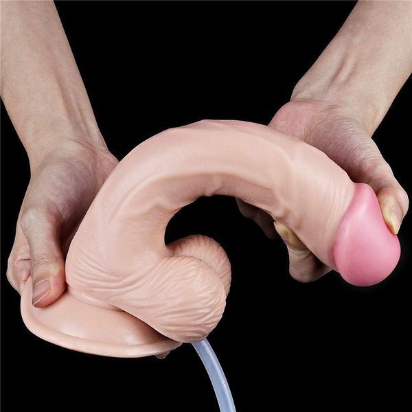 Фалоімітатор з еякуляцією LoveToy Squirt Extreme, 23 см (тілесний) 43896 фото