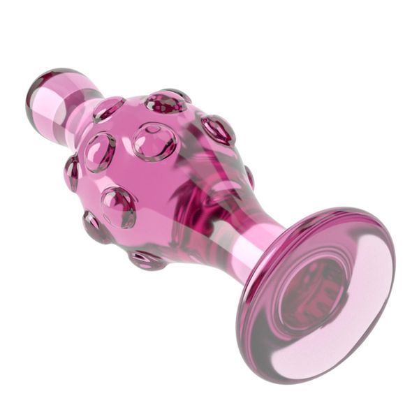 Анальна пробка Lovetoy Glass Romance GS17, 11,3 см (рожевий) 28834 фото